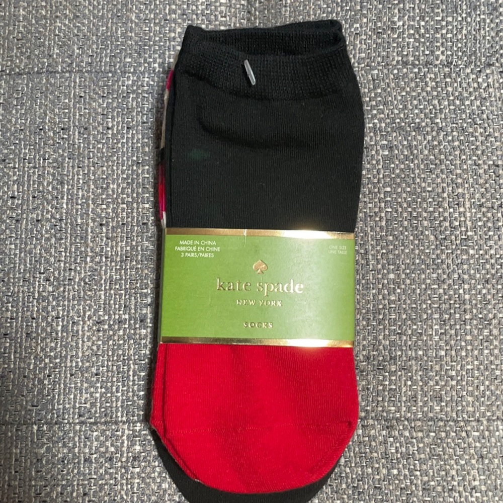 Kate Spade New York 3 pack No Show Socks NWT